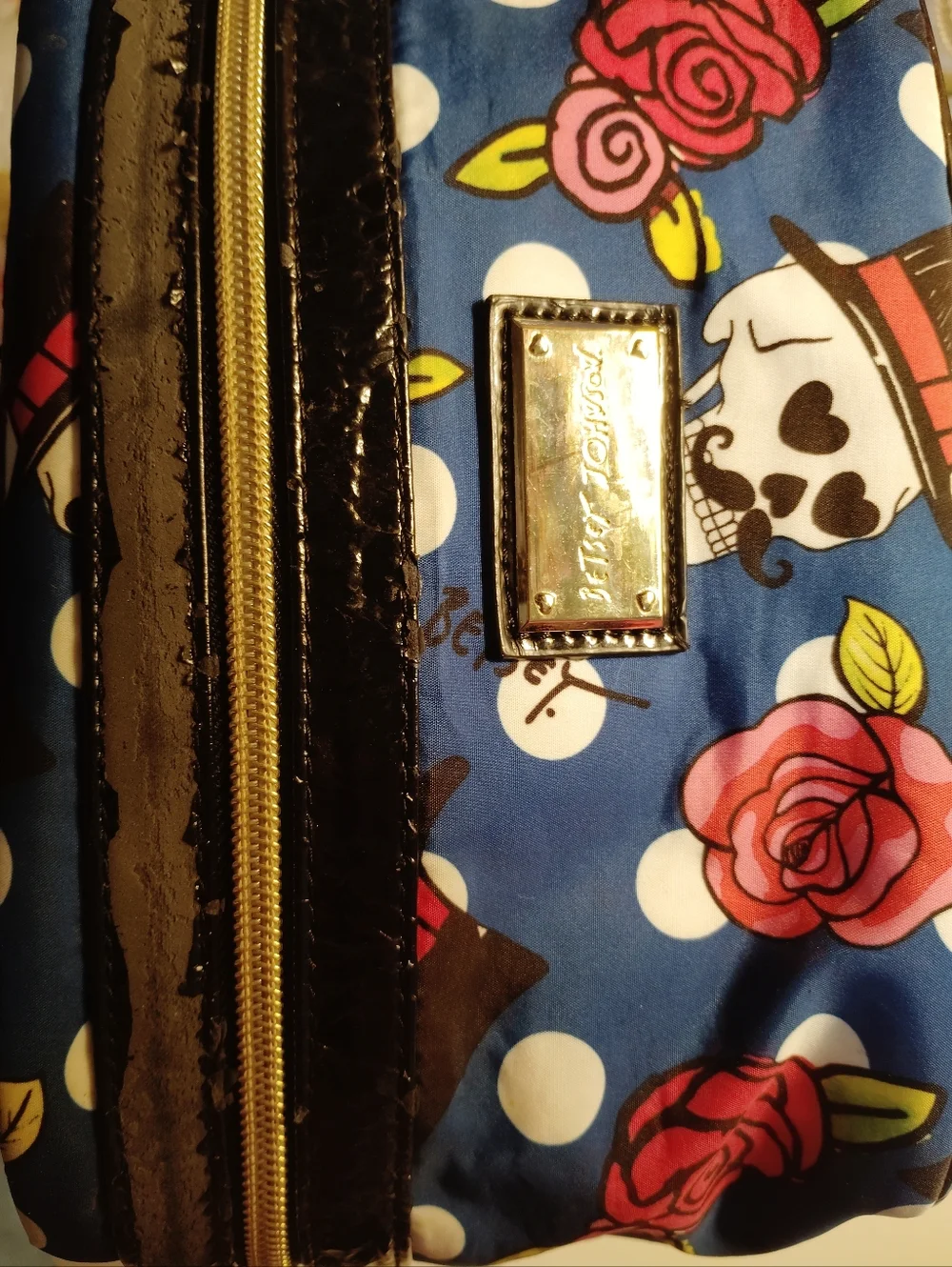 🌹💙*Betsey Johnson* Blue Floral Skulls Case🌹💙 - Picture 4 of 5